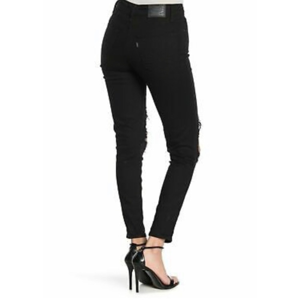 NEW Levi’s 721 High Rise Black Distressed Skinny Jeans - Picture 2 of 12